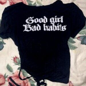 Super cute fashion nova tie back crop